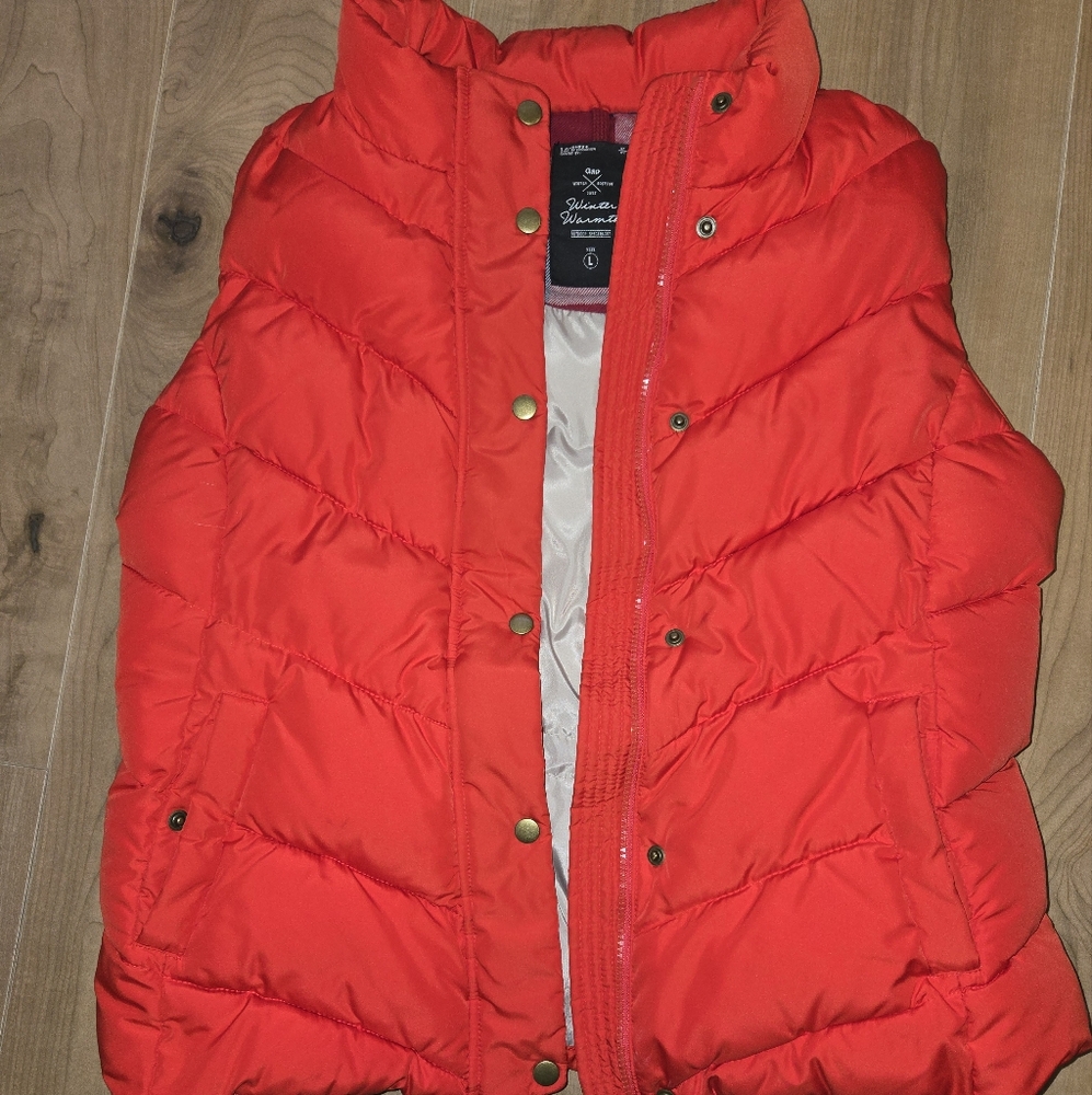 GAP Red Puffer Vest